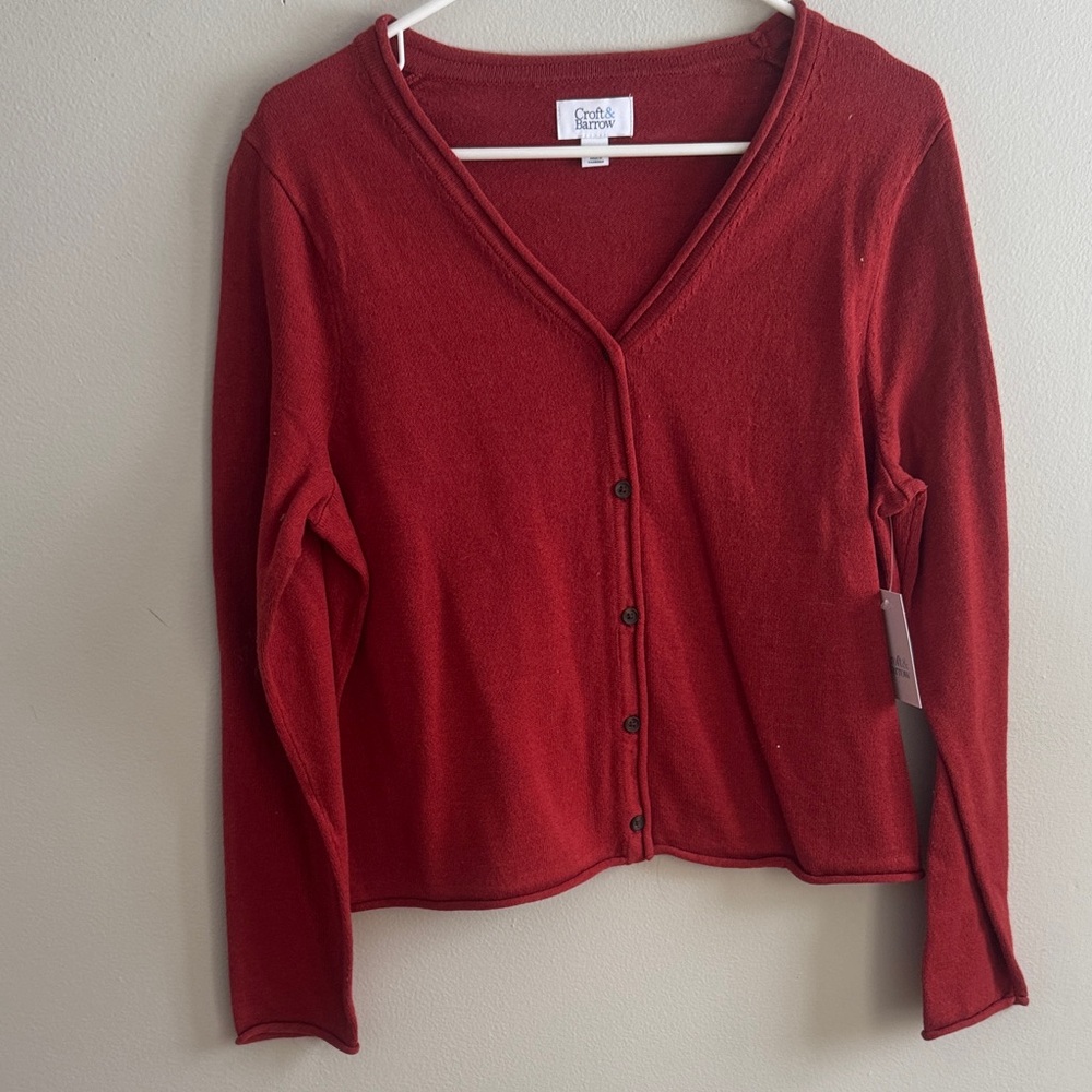 Croft & Barrow Brick Red Cardigan
